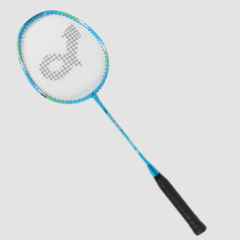 Raket Badminton Terintegrasi Tiang Tengah Fiberglass Aluminium Alloy CX-B518 Biru