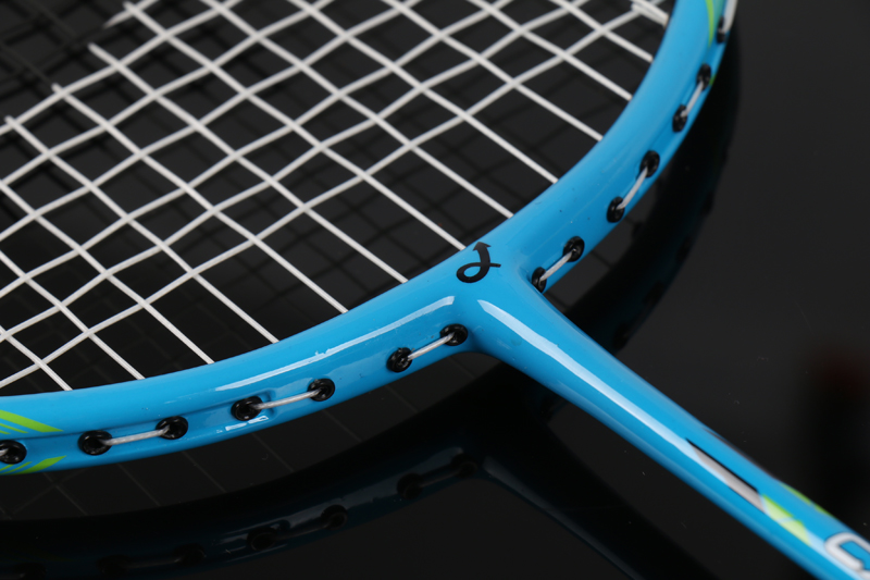 Raket Badminton Terintegrasi Tiang Tengah Fiberglass Aluminium Alloy CX-B518 Biru