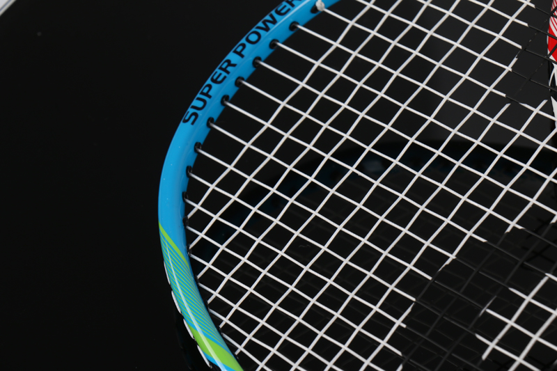 Raket Badminton Terintegrasi Tiang Tengah Fiberglass Aluminium Alloy CX-B518 Biru